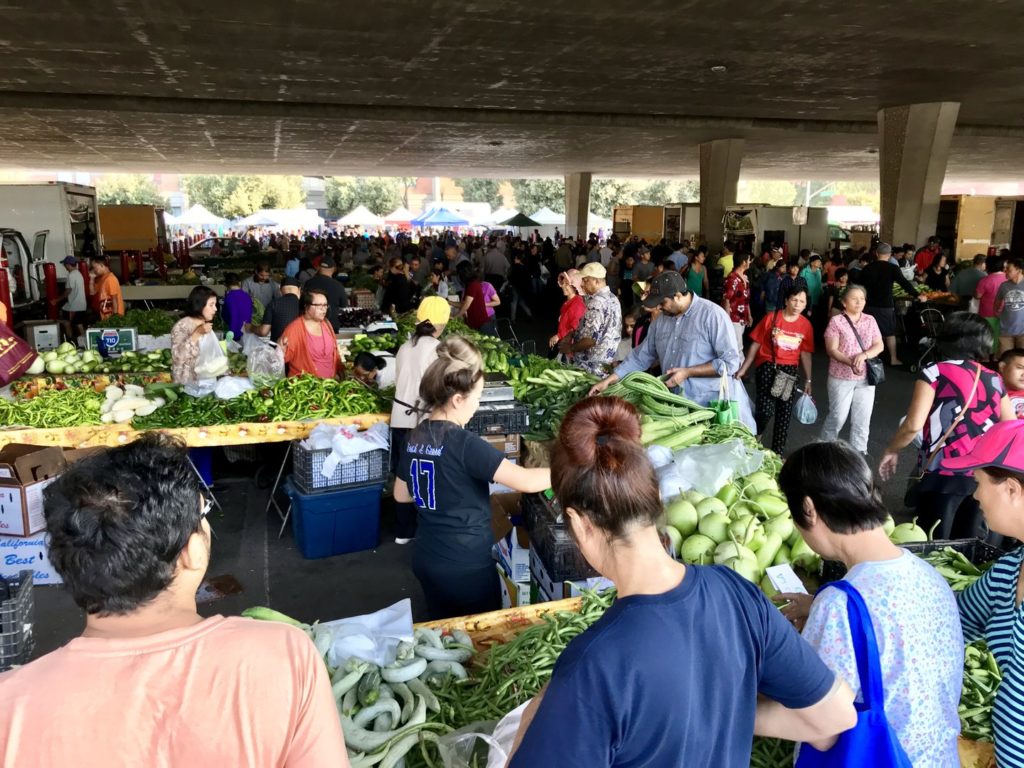 Image of people at a farmer's market