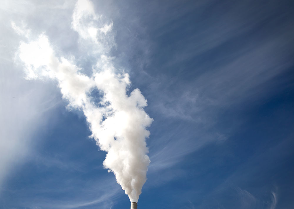 Plume from a smoke stack