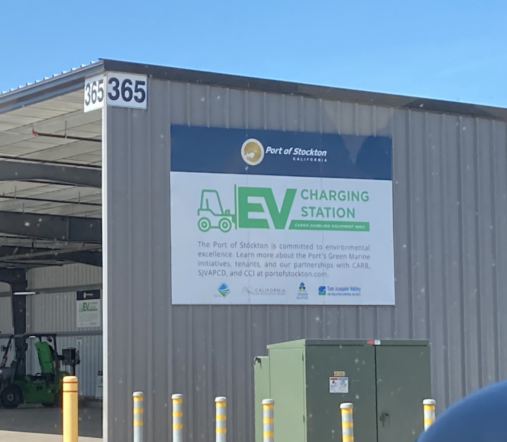 EV charging station at the Port of Stockton